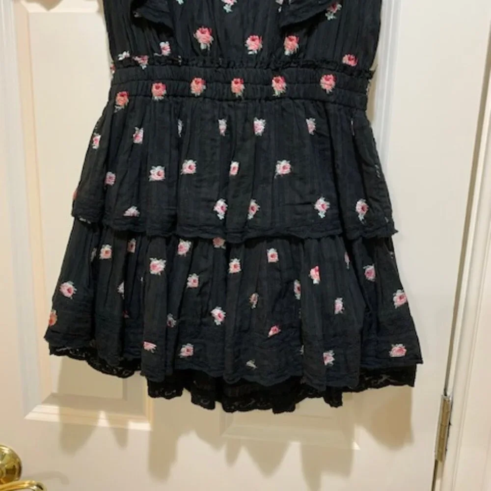 Love Shack Fancy Flowery Embroidered Mini Dress XS NWT - Picture 4 of 14